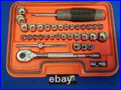 Proto 36pc 1/4 Drive Socket Set SAE Metric 1/8 5/8 & 4mm 16mm J47336S