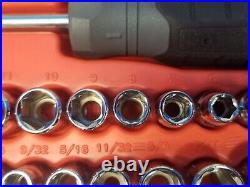 Proto 36pc 1/4 Drive Socket Set SAE Metric 1/8 5/8 & 4mm 16mm J47336S