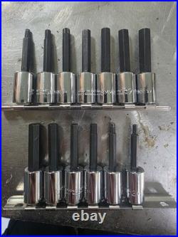 Proto Professional 3/8 Drive Metric/sae Allen Drivers On Holders 13 Piece Set