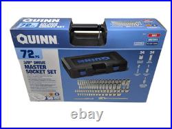 Quinn 72 Piece 3/8 Drive Master Socket / Ratchet Set 70317 SAE / Metric