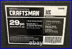 RARE CRAFTSMAN 3/8 Drive 29 PIECE SAE & METRIC Socket Set 9 33429 NEW, USA
