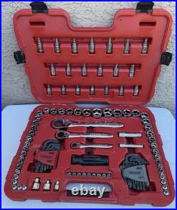 RARE Craftsman Max Axess 31104 Metric & SAE 104 Pc Pass Through Socket Set &Case