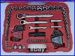 RARE Craftsman Max Axess 31104 Metric & SAE 104 Pc Pass Through Socket Set &Case