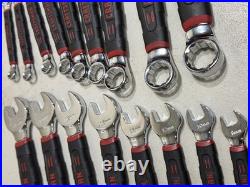 RARE Craftsman Tru Grip SAE Metric 18pc Vintage Polish Combination Wrench Set