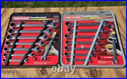 RARE NOS SEARS Craftsman USA 8pc SAE & METRIC Ratcheting Combination Wrench Sets
