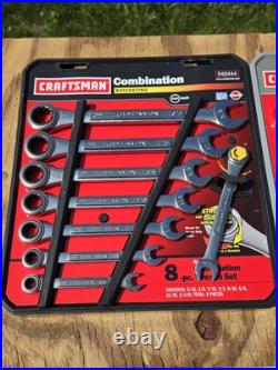 RARE NOS SEARS Craftsman USA 8pc SAE & METRIC Ratcheting Combination Wrench Sets