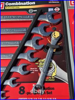 RARE NOS SEARS Craftsman USA 8pc SAE & METRIC Ratcheting Combination Wrench Sets