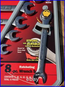 RARE NOS SEARS Craftsman USA 8pc SAE & METRIC Ratcheting Combination Wrench Sets