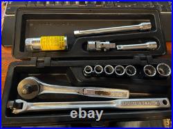 RARE VTG CRAFTSMAN 3/8 12Pt METRIC SOCKET SET -V- PERMANEX RED LETTER CASE