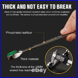 Ratcheting Wrench Set, Combination Wrench Set Metric and Standard & SAE with Col