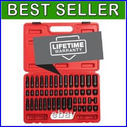 SAE/Metric 48-Piece 1/4 Inch Impact Socket Set Black Oxide & Chrome Finish