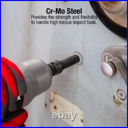 SAE/Metric Impact Hex Set, 1/4-3/4, 6mm-19mm, 20-Piece