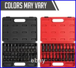 SAE/Metric Impact Hex Set, 1/4-3/4, 6mm-19mm, 20-Piece