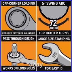 SAE Metric Standard Stubby Combination Ratcheting Wrench Set in EVA Tray 32Piece