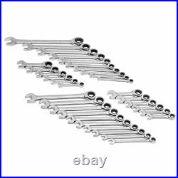 SAE Metric Standard Stubby Combination Ratcheting Wrench Set in EVA Tray 32Piece