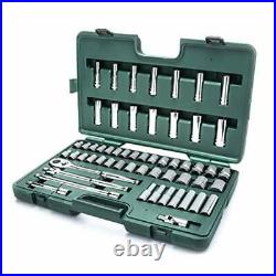 SATA 56-Piece 1/2-Inch Drive SAE and Metric Socket Set Standard and Deep Size