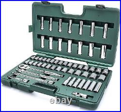 SATA 56-Piece 1/2-Inch Drive SAE and Metric Socket Set, Standard and Deep Sizes