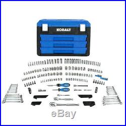 SEALED Kobalt 227-Pcs Standard SAE & Metric Polished Chrome Mechanic's Tool Set
