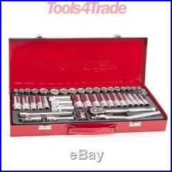 SEALEY 45 Piece 3/8 Metric & Imperial AF Socket Set & Ratchet + Case, AK692