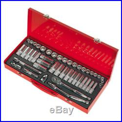 SEALEY 45 Piece 3/8 Metric & Imperial AF Socket Set & Ratchet + Case, AK692