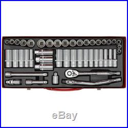 SEALEY 45 Piece 3/8 Metric & Imperial AF Socket Set & Ratchet + Case, AK692