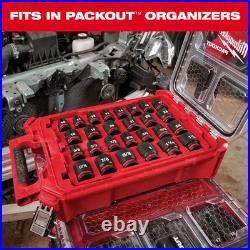 SHOCKWAVE Impact-Duty 1/2 In. Drive Metric and SAE Standard Impact PACKOUT Socke