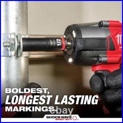 SHOCKWAVE Impact-Duty 1/2 In. Drive Metric and SAE Standard Impact PACKOUT Socke