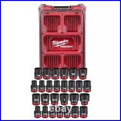 SHOCKWAVE Impact-Duty 1/2 In. Drive Metric and SAE Standard Impact PACKOUT Socke