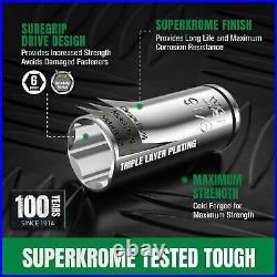 SK 1/4 Drive Socket Set with 216-P Quick-Release Ratchet, 50-Piece, SAE & Metri