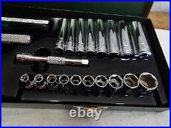 SK 41pc 1/4 inch Drive SAE Deep Socket Ratchet Set in Box Extension Driver 91844