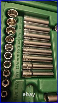 SK 91844 1/4 48 Pcs 6 Pt Std & Deep Metric & SAE Socket Set NEW