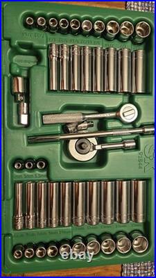 SK 91844 1/4 48 Pcs 6 Pt Std & Deep Metric & SAE Socket Set NEW