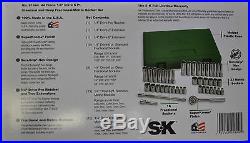 SK 91844 1/4 Dr 44 Pcs 6 Point Std & Deep, Metric & SAE Socket Set Made in USA