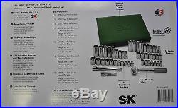 SK 94547 3/8 Dr 47 Pcs 6 Point. Std & Deep, SAE & Metric Sockets Set Made in USA
