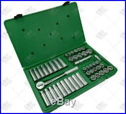 SK Hand Tools 4147-6 47pc 1/2 Dr 6pt ShallowithDeep Combination Chrome Socket Set