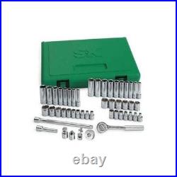 SK PROFESSIONAL TOOLS 91848 1/4 Drive SAE Metric Socket Set 48 pcs