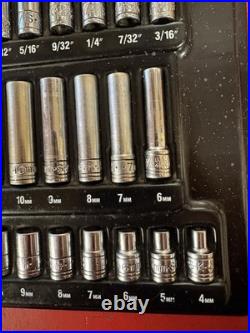 SK Professional Tools 34 Pc Socket set 1/4 Drive Metric and SAE