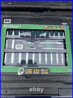 SK Professional Tools 3/8 Drive 56Pc Metric/SAE Socket Set New Lifetime Sk01307