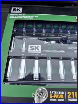 SK Professional Tools 3/8 Drive 56Pc Metric/SAE Socket Set New Lifetime Sk01307