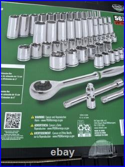 SK Professional Tools 3/8 Drive 56Pc Metric/SAE Socket Set New Lifetime Sk01307