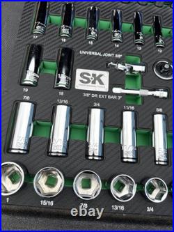 SK Professional Tools 3/8 Drive 56Pc Metric/SAE Socket Set New Lifetime Sk01307