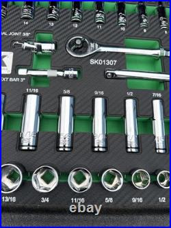 SK Professional Tools 3/8 Drive 56Pc Metric/SAE Socket Set New Lifetime Sk01307