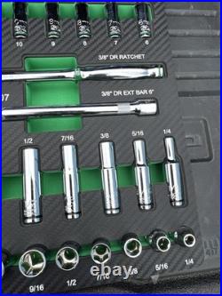 SK Professional Tools 3/8 Drive 56Pc Metric/SAE Socket Set New Lifetime Sk01307