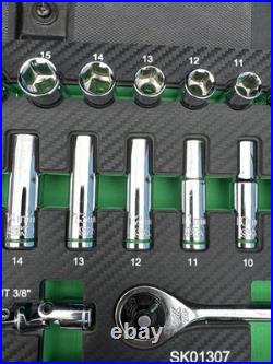 SK Professional Tools 3/8 Drive 56Pc Metric/SAE Socket Set New Lifetime Sk01307
