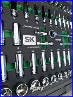 SK Professional Tools 3/8 Drive 56Pc Metric/SAE Socket Set New Lifetime Sk01307