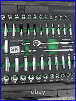 SK Professional Tools 3/8 Drive 56Pc Metric/SAE Socket Set New Lifetime Sk01307