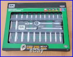 SK Professional Tools 3/8 Drive 56 Piece Metric/SAE Socket Set New Lifetime