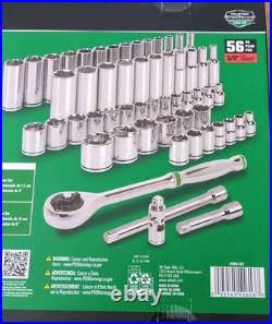 SK Professional Tools 3/8 Drive 56 Piece Metric/SAE Socket Set New Lifetime