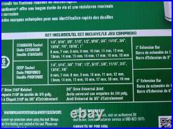 SK Professional Tools 3/8 Drive 56 Piece Metric/SAE Socket Set New Lifetime