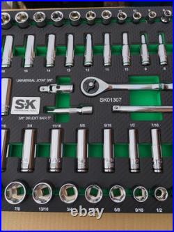 SK Professional Tools 3/8 Drive 56 Piece Metric/SAE Socket Set New Lifetime